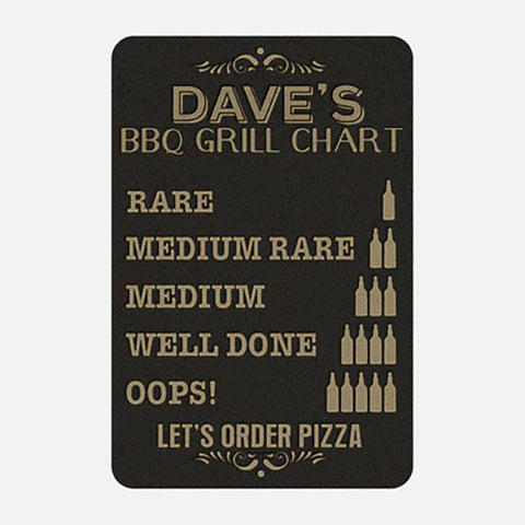 Engraved Beer BBQ Sign