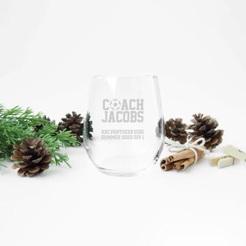Basketball / Soccer Coach Personalised Engraved Wine Glass or Champagne Flute