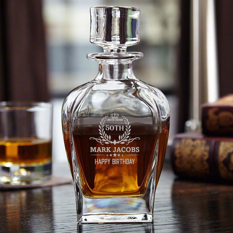 Victory Monogram Personalised Engraved Elegance Whiskey Decanter