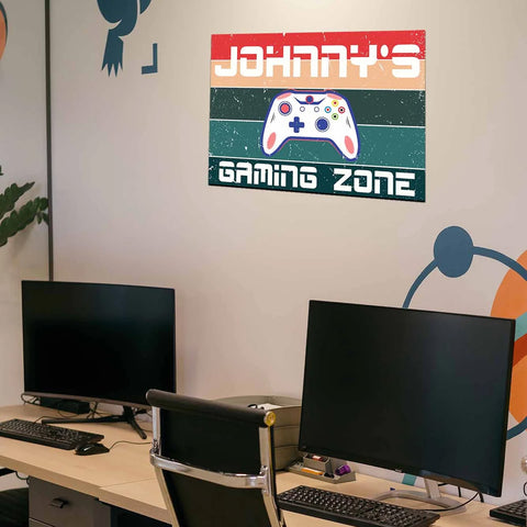 retro gaming zone sign