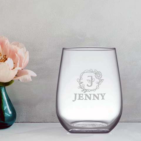 Natures Love Personalised Engraved Stemless Wine Glass