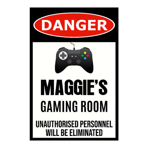 danger gaming zone sign