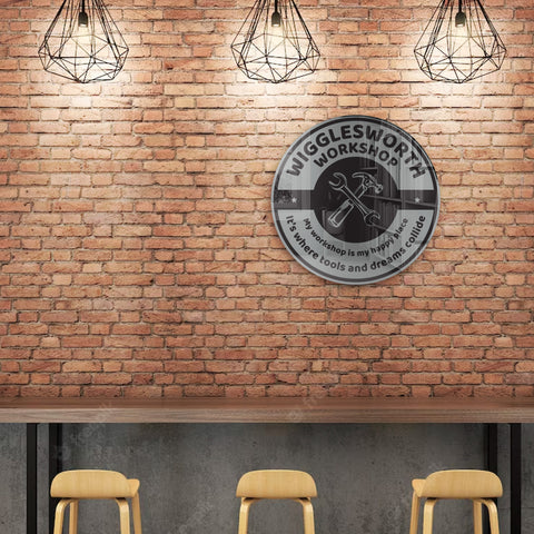 personalised workshop wall mirror