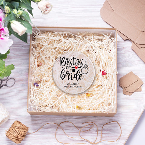 bride acrylic coaster set