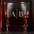 personalised initial engraved whiskey glass