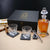 Personalised Monaco Decanter and 2 Whiskey Glass Set in a Wooden Gift Box - Victory Monogram