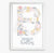 personalised floral letter print