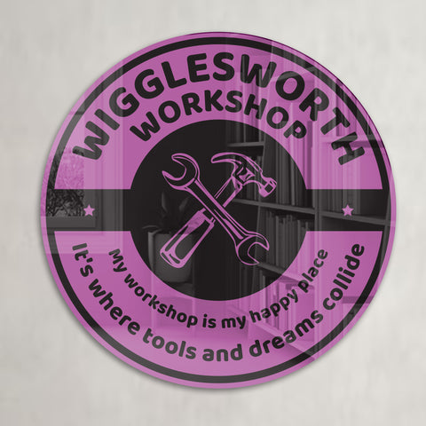 personalised workshop wall mirror