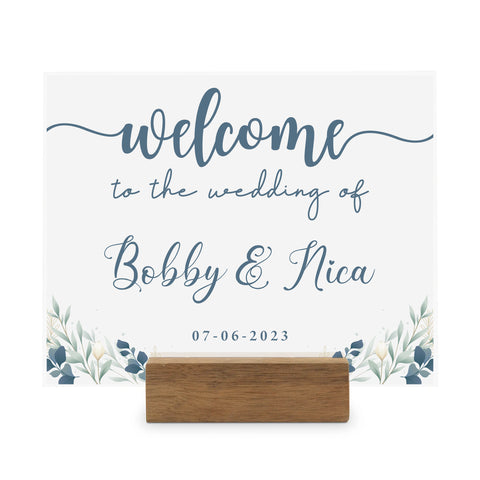 Welcome to the Wedding Printed Acrylics Sign