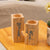 engraved wooden candle holders