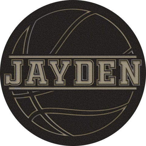 personalised basketball outline door