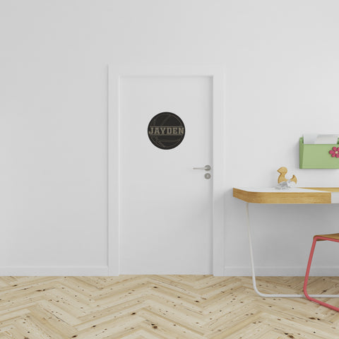 personalised basketball outline door
