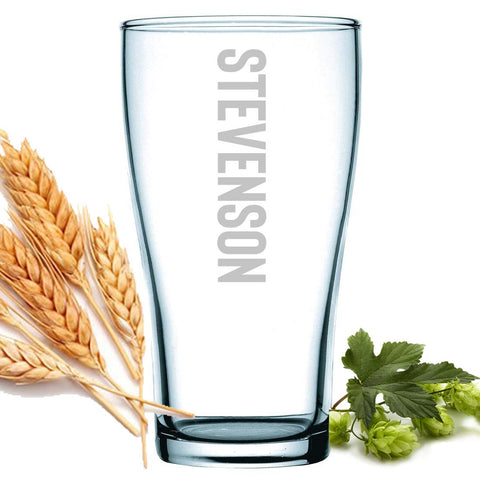 personalised engraved beer glass