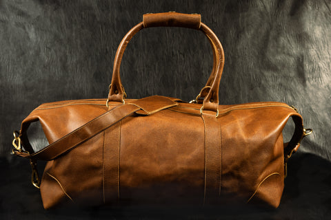 leather overnight bag