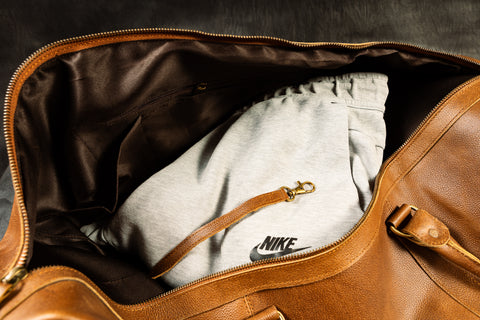leather overnight bag