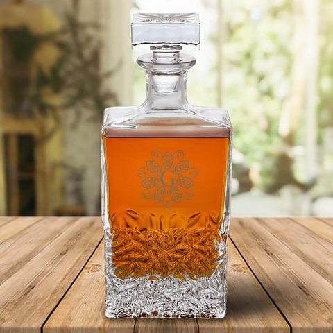 Euro Personalised Engraved Icy Whiskey Decanter