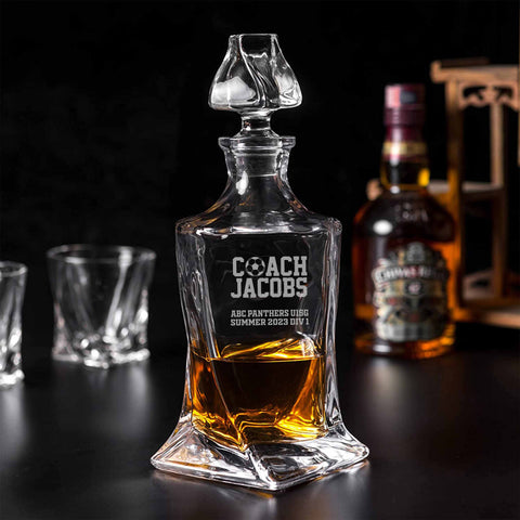 Basketball / Soccer Coach Personalised Monaco Whiskey Decanter
