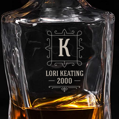 Colonial Monogram Personalised Monaco Whiskey Decanter | Givi Gifts