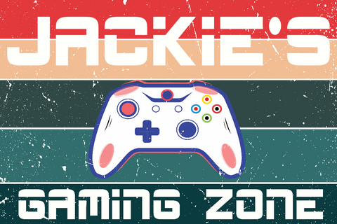 retro gaming zone sign