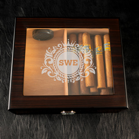 personalised engraved cigar humidor